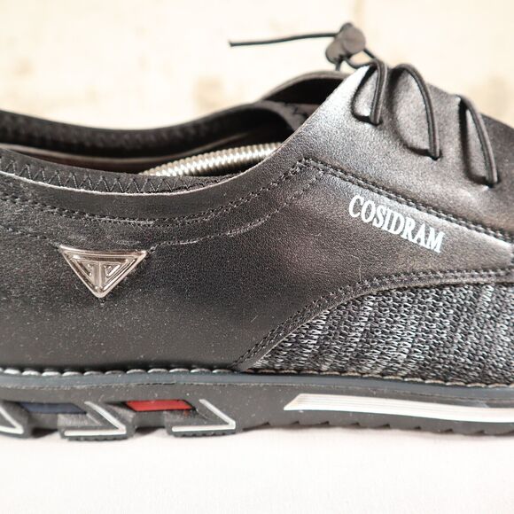 Cosidram Slip On Loafers Mens Size 11 Lace Up Gray & Black Fabrick Faux Leather - Picture 3 of 11